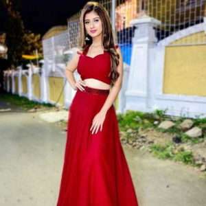 Arishfa Khan Red Dress